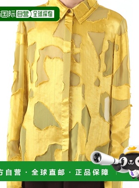 自营 jason wu摘要FIL COUPE黄色纽扣衬衫 美国奥莱直发长袖