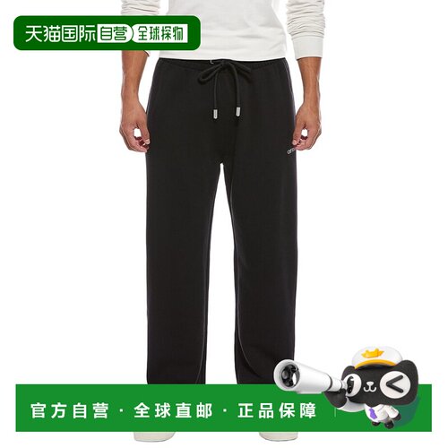 自营off-white灰白色运动裤-黑色 美国奥莱直发