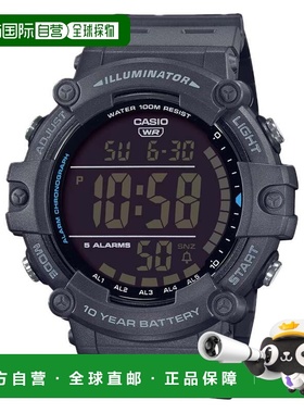 自营Casio Men’s Dark Gray Digital Watch with Black Dial - A