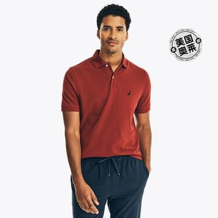 深红色 型甲板 Nautica 自营 美 版 经典 Polo 1930tcx 衫 男士