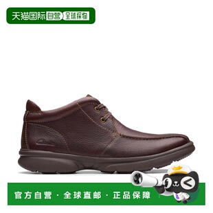 自营Clarks Bradley Up in Brown Leather - dark brown leather