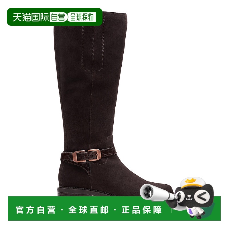 自营Clarks Maye Aster棕色绒面革-深棕色绒面革 美国奥莱直发