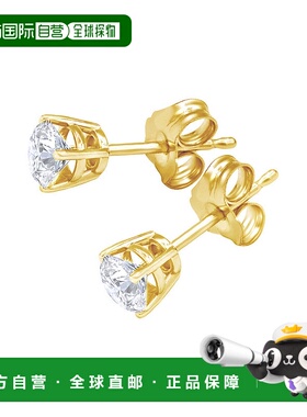 自营 diana m.14K 黄金 1.00 克拉。钻石耳钉 - 黄色 美国奥莱直