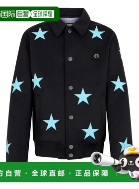 自营philipp pleinWool Coster Jacket Cocco Stars - navy 美国