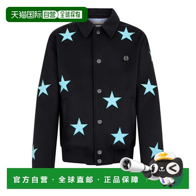 自营philipp pleinWool Coster Jacket Cocco Stars - navy 美国
