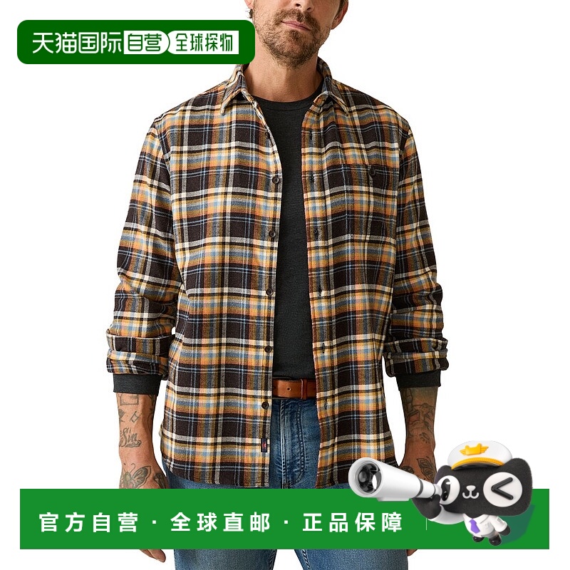 自营Faherty抓绒法兰绒衬衫-棕色 美国奥莱直发
