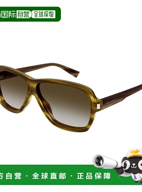 自营saint laurentSL609 CAROLYN 003 Striped Havana/Brown Grad