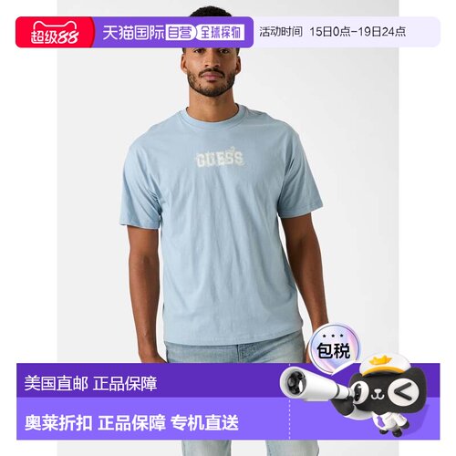 自营guessCalix Crewneck Tee - coronado blue 美国奥莱直发