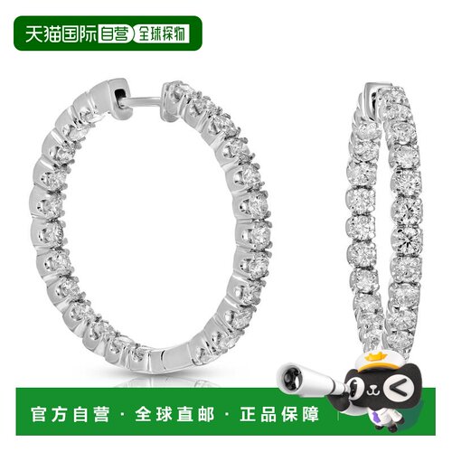 自营vir jewels5 cttw Lab Grown Diamond Hoops Earrings in Ste