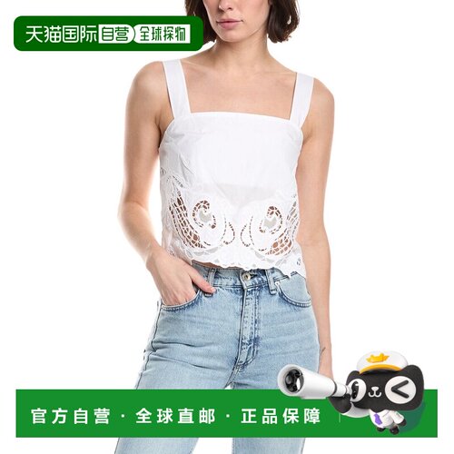 自营rag & bone Clem Lace Tank - white 美国奥莱直发吊带背心