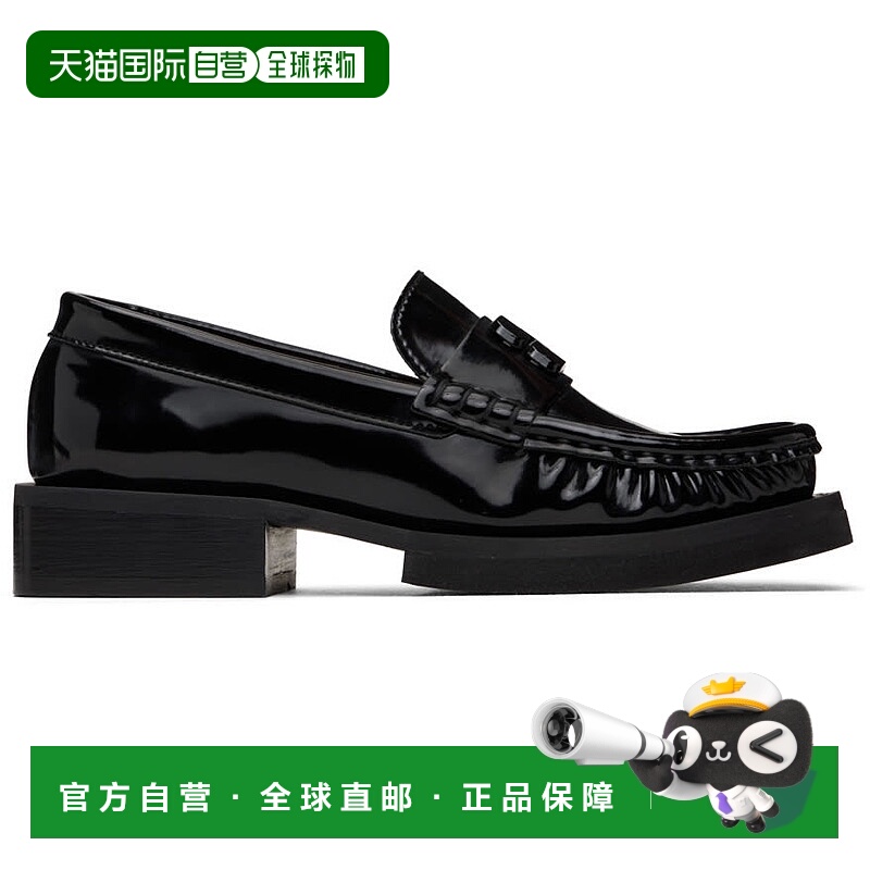 香港直邮潮奢 GANNI 甘尼 女士 黑色 Butterfly Logo 乐福鞋 S263