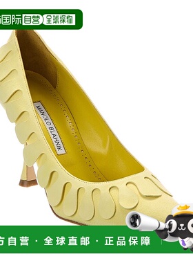 自营 Manolo Blahnik Tamak 90绒面革泵-黄色 美国奥莱直发高跟鞋