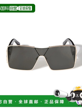 自营 off-white米白色阿斯彭方形太阳镜-金色深灰色 美国奥莱直发