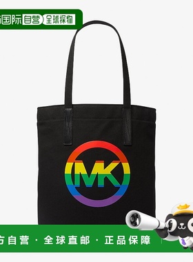 自营michael korsPRIDE Rainbow Logo Cotton Tote Bag - black
