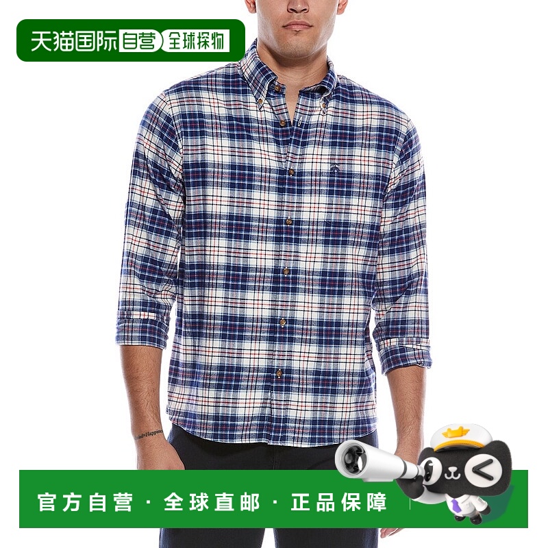 自营Brooks Brothers Plaid Flannel Shirt - blue 美国奥莱直发