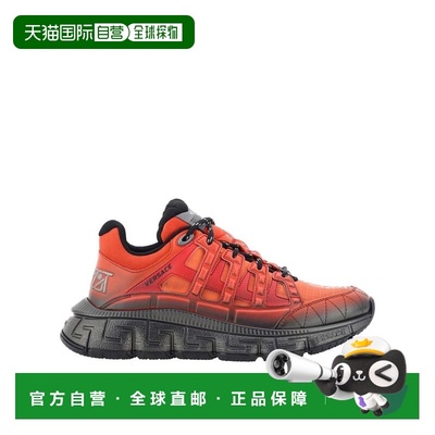 自营Versace Fabric Athletic Men's Sneakers - orange 美国奥莱