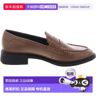 自营Franco Sarto Eden Flats Women's Brown Studded Moc Toe Lo