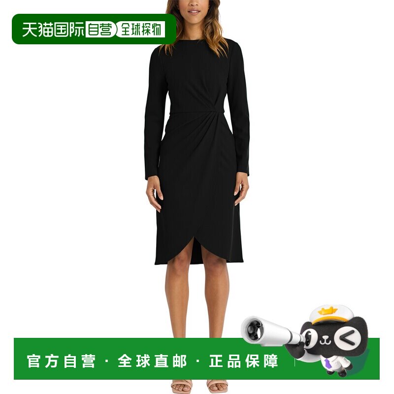 自营Maggy London及膝长裙-黑色连衣裙 美国直发奥莱