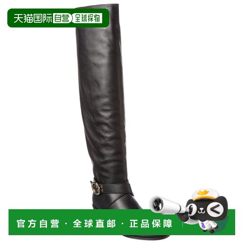 自营Jimmy Choo Beca 皮革高筒靴 - 黑色 美国奥莱直发