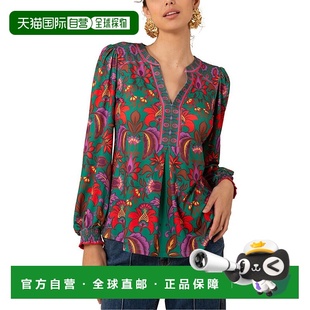 Lorelei上衣 绿色 美国奥莱直发长袖 自营 雪纺衫 Bob 泡泡袖 Hale