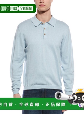 自营WEATHERPROOF VINTAGE Cashmere-Blend Polo Sweater - blue
