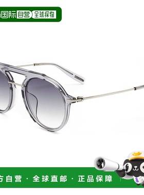 自营 Trussardi中性款53毫米灰色太阳镜-透明浅茶 美国奥莱直发