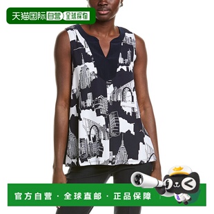 自营 Joseph Ribkoff印花上衣-蓝色 美国奥莱直发新款女装通勤