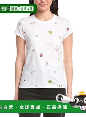 自营rag & bone All Over Lucky Charm T-Shirt - white 美国奥莱