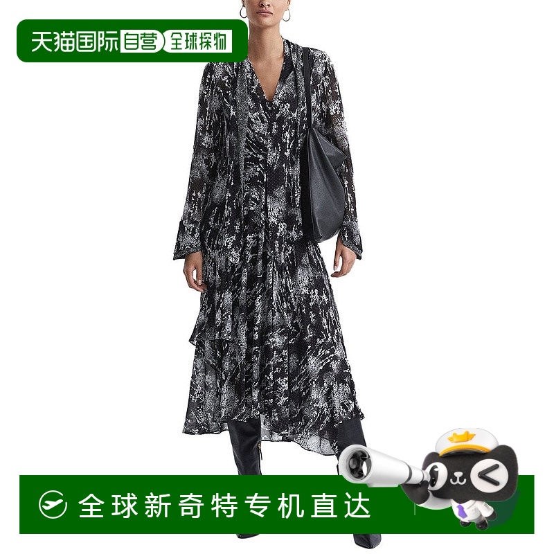 自营 Reiss Callie 连衣裙 - 黑色 美国奥莱直发