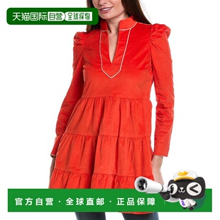 自营 Sail to Sable Baby Corduroy Tunic Flare Dress - red 美