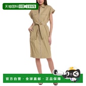 自营 美国奥莱直发 米色 A.L.C.Thea前拉链衬衫 连衣裙
