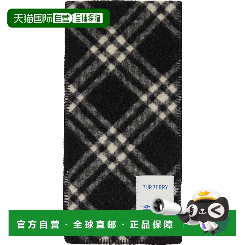 1h可退 香港直邮潮奢 Burberry 巴宝莉 男士 黑色 Tri Bar Check