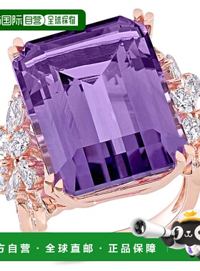 自营 Mimi & Max 20 克拉 TGW 八角形切割紫水晶和 1 3/4 克拉 TW