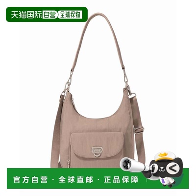 自营baggallini Coastal Flip Lock Half Moon Bag - moonrock 美
