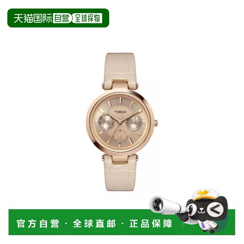 自营Timex Classic 34mm粉色表带玫瑰金女士手表-玫瑰金 美国奥莱