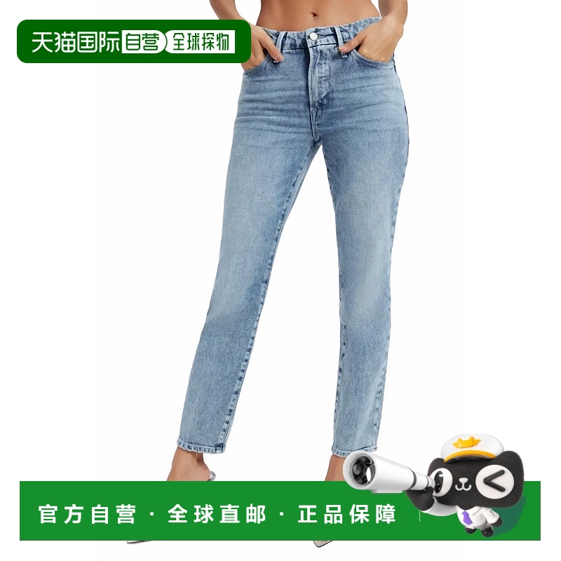 自营 good american经典高腰直筒牛仔裤（靛蓝 301） - indigo301