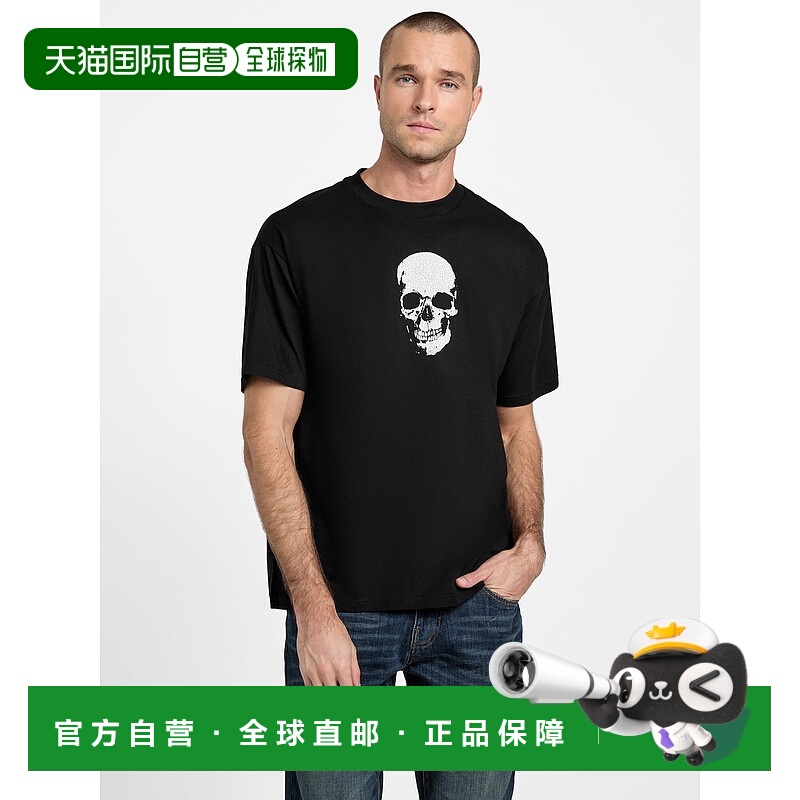 自营guessDante Crewneck Tee - black 美国奥莱直发