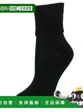 自营 gold toe女士翻边百慕大袜（3 双装）- 黑色 美国奥莱直发