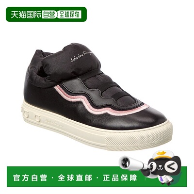 自营 salvatore ferragamo菲拉格慕Ramona皮革运动鞋-黑色 美国奥