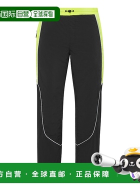 自营 plein sport技术宽松慢跑裤划痕-黑色/黄色fluo 美国奥莱直