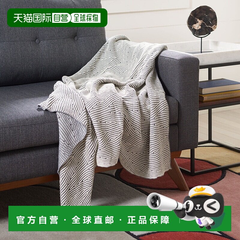 自营 Safavieh Kappa 毛毯 - 灰色 / 白色 美国奥莱直发