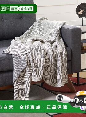 自营 Safavieh Kappa 毛毯 - 灰色 / 白色 美国奥莱直发