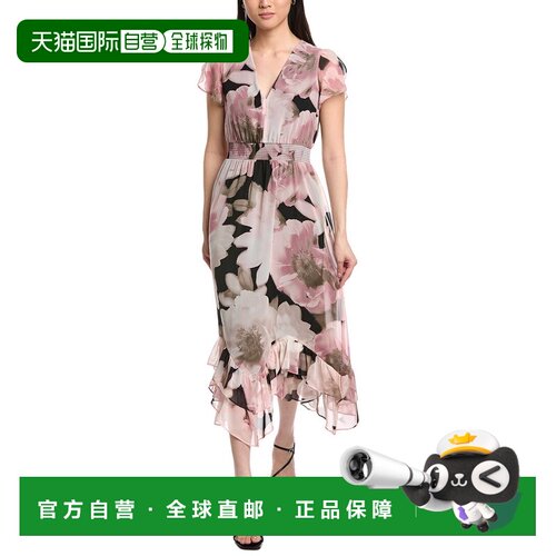 自营Anne Klein Tea-Length Dress - black 美国奥莱直发连衣裙