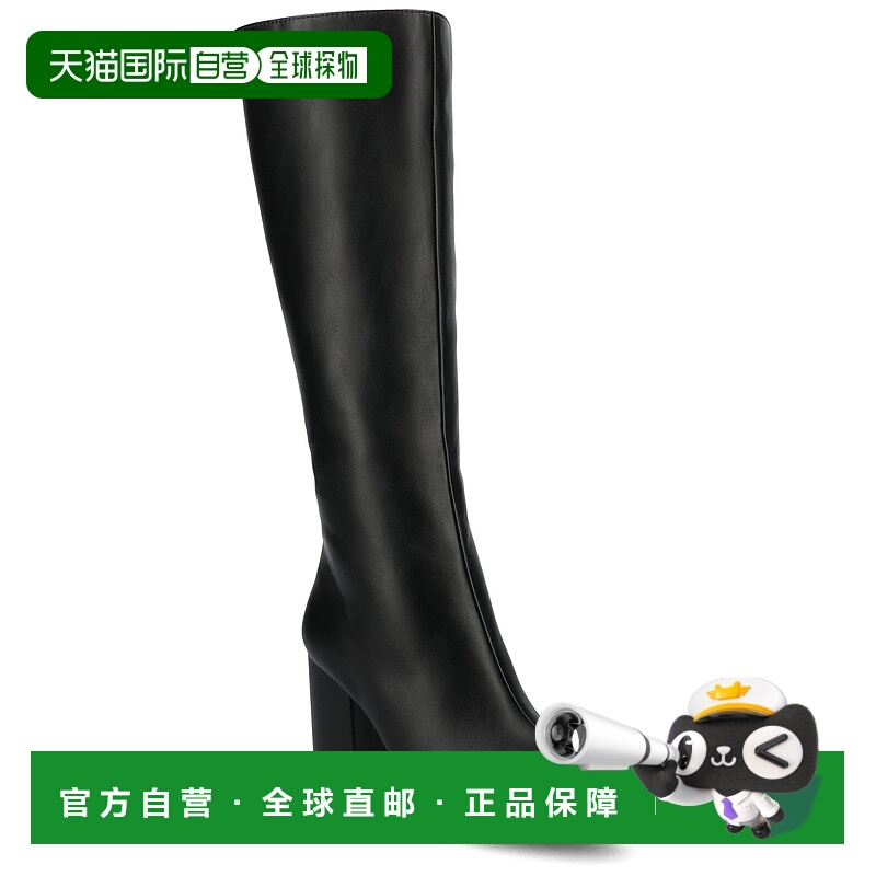 自营journee collectionJournee女式Ameylia宽小腿靴-黑色pu 美国