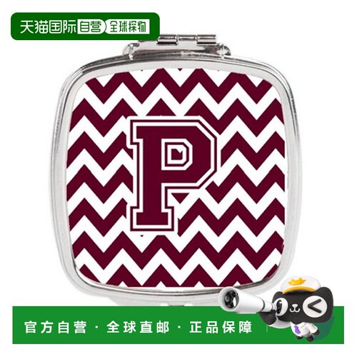 自营Carolines Treasures CJ1051-PSCM 字母 P 雪佛龙栗色和正品