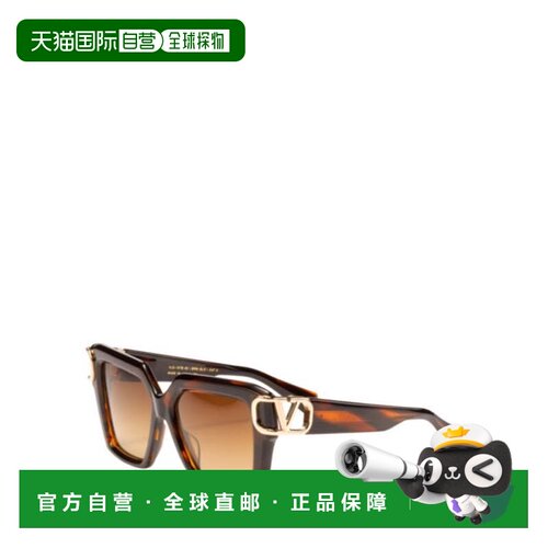 自营valentinoV - Uno Oversized Square Tortoiseshell Sunglass