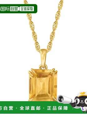 自营 Ross-Simons 18kt 金黄水晶吊坠项链 - 黄色 美国奥莱直发