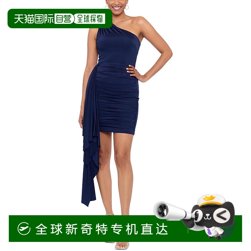 自营xscape女士平纹针织鸡尾酒会和派对连衣裙 - 海军蓝 【美国奥