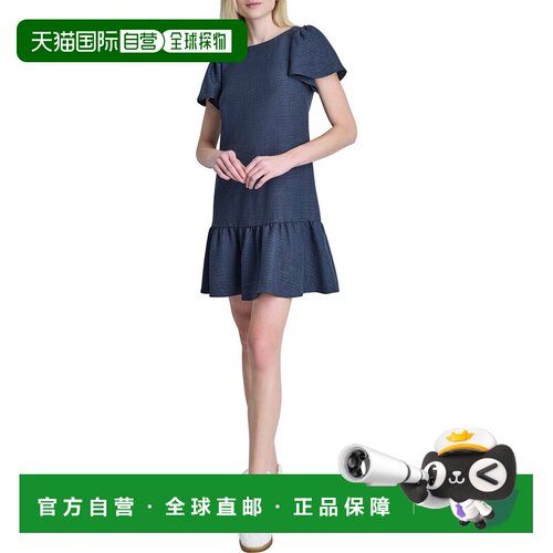 自营DKNY梯形连衣裙-红色 美国奥莱直发