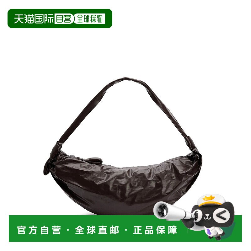 美国直邮LEMAIRE-中性款纸质皮革大型柔软牛角包斜挎包手提包